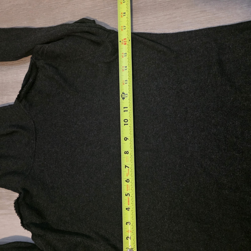 Luisa Cerano Silk Cashmere Blend Turtleneck Sweater Dark Charcoal Size 10 / Medi - Picture 7 of 11